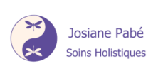 Logo de Josiane Pabé-soins holistiques, Yin Yang et deux papillons